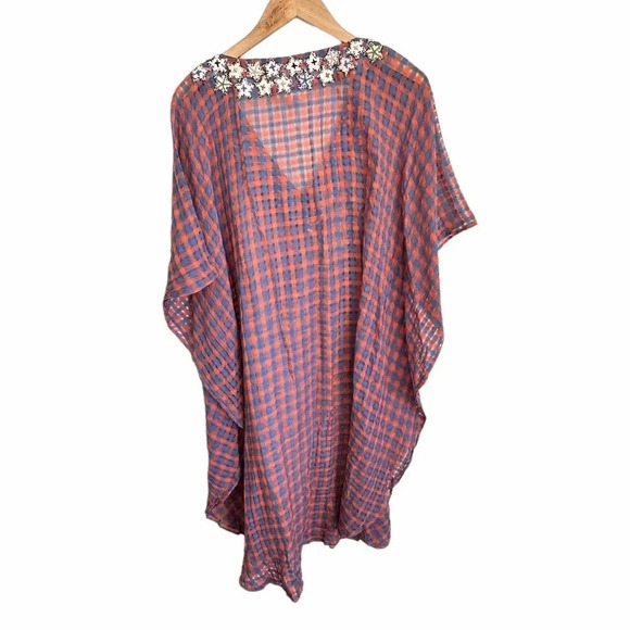 Antropologie DUET Blue and Orange Beach Coverup 100%Cotton - Picture 2 of 6